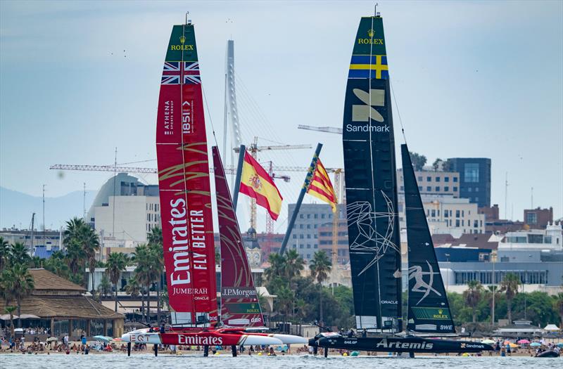 Emirates GBR and Artemis (SWE) - Day 2 - Spain Sail Grand Prix - Valencia - September 6, 2026 - photo © Ricardo Pinto/SailGP