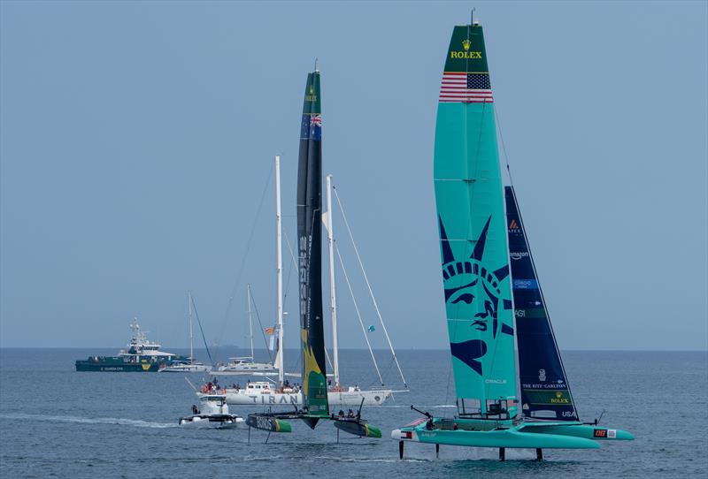 Australia chases USA to the finish line - Day 2 - Spain Sail Grand Prix - Valencia - September 6, 2026 - photo © Jason Ludlow/SailGP