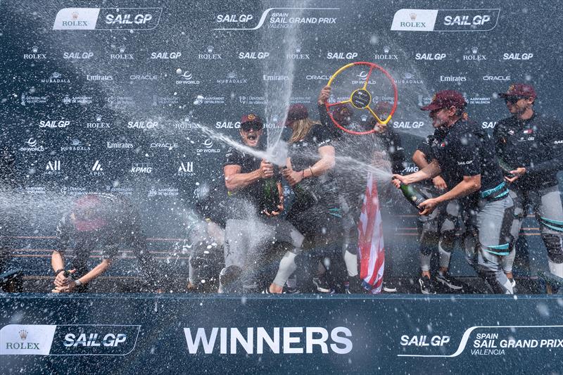 USA - Winners celebrate - Day 2 - Spain Sail Grand Prix - Valencia - September 6, 2026 - photo © Jason Ludlow/SailGP