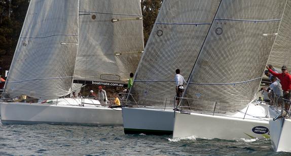 Racing on day two of the Pittwater Farr 40 Regatta photo copyright Sam Crichton taken at  and featuring the Farr 40 class