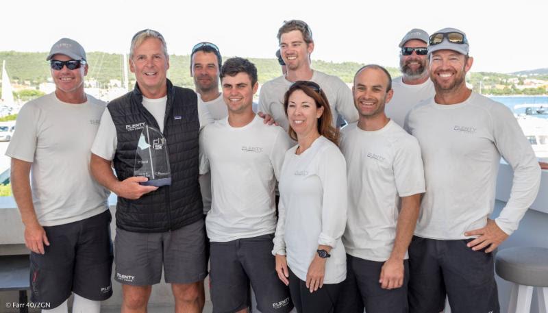 Skipper Alex Roepers, second from left, and the Plenty team celebrate winning the D-Marin Farr 40 Zadar Regatta, held off the Dalmatian Coast of Croatia photo copyright Farr 40 / ZGN taken at  and featuring the Farr 40 class