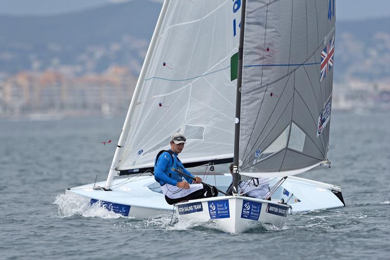 Giles Scott on ISAF Sailing World Cup Hyères day 3 photo copyright Franck Socha / FFVoile taken at COYCH Hyeres and featuring the Finn class