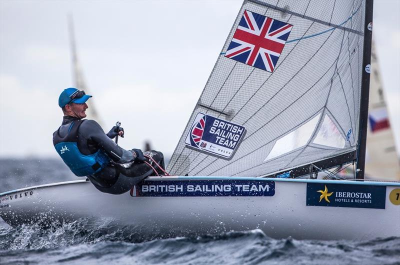 Giles Scott in action in April's Princess Sofia Trophy photo copyright Richard Langdon / British Sailing Team taken at Real Club Náutico de Palma and featuring the Finn class