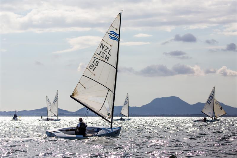 Practice Race at the Finn World Masters on Mar Menor photo copyright Robert Deaves / www.robertdeaves.uk taken at  and featuring the Finn class