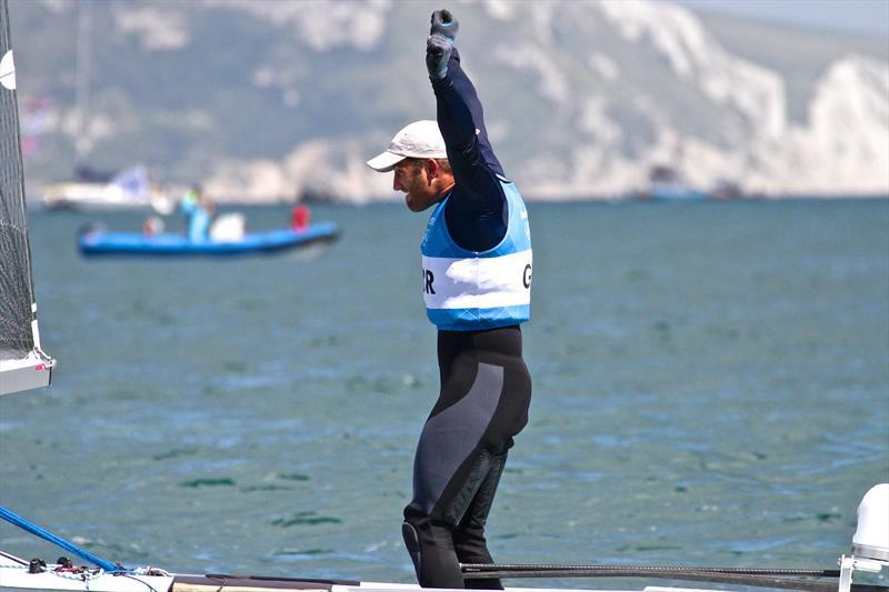 Ben Ainslie wins his fourth Gold Medal in the Heavyweight Mens Singlehander -  photo copyright Richard Gladwell taken at  and featuring the Finn class