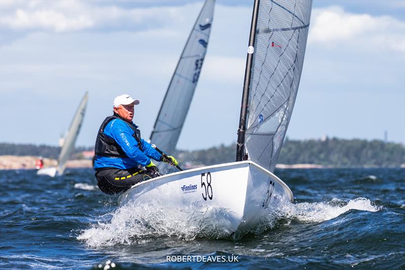 Andy Denison - 2022 Finn World Masters Day 4 photo copyright Robert Deaves taken at  and featuring the Finn class