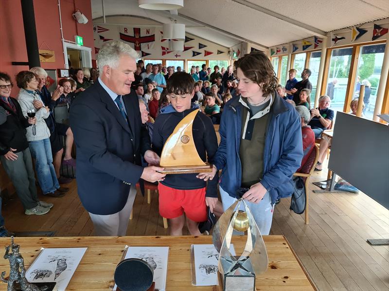 Fireball Pre-Worlds & Irish Nationals Prize Giving: Joe Gilmartin with Evans and Draper photo copyright Frank Miller taken at Lough Derg Yacht Club and featuring the Fireball class