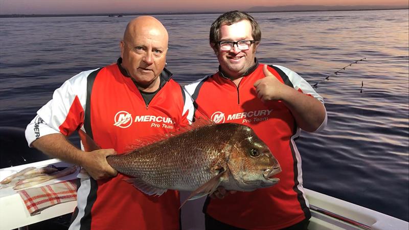 Paul (l), Mark and Mark's 7.5kg snapper photo copyright Mercury Marine taken at  and featuring the Fishing boat class