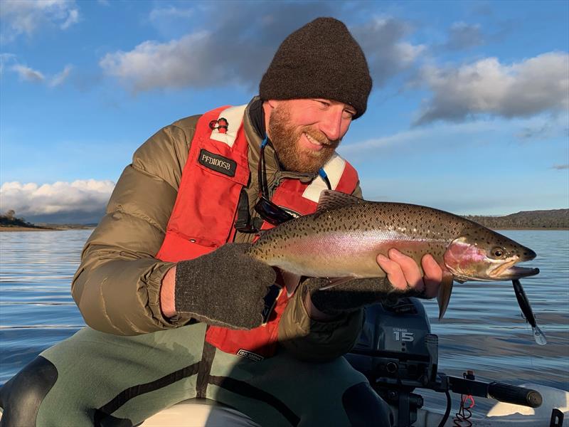 A very photogenic Great Lake rainbow caught by Joe Mangen last weekend. It was caught on a Hawk Sniper Brown Trout lure. - photo © Spot On Fishing Hobart