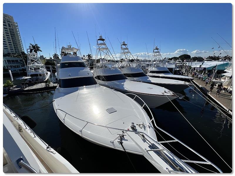 Viking Yachts at 2022 Fort Lauderdale International Boat Show photo copyright Viking Yachts taken at  and featuring the Fishing boat class