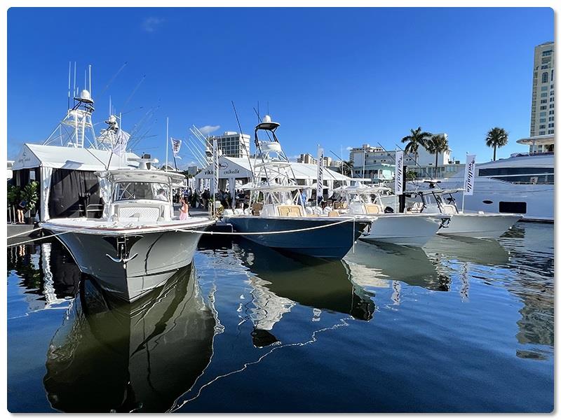 Viking Yachts at 2022 Fort Lauderdale International Boat Show photo copyright Viking Yachts taken at  and featuring the Fishing boat class