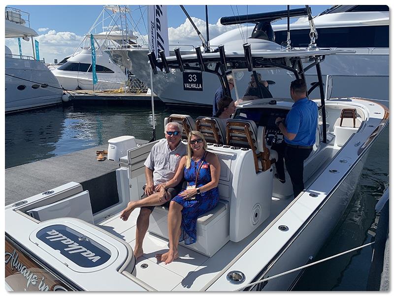 Mark Brunski and Lisa Wannemacher photo copyright Viking Yachts taken at  and featuring the Fishing boat class