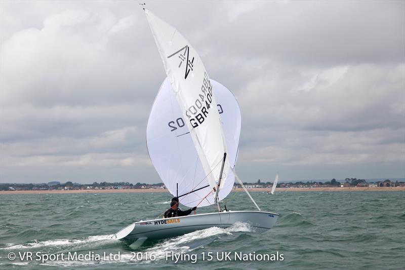 Richard Lovering & Matt Alvarado on day 1 of the UK Global Flying Fifteen Nationals photo copyright VR Sport Media taken at Hayling Island Sailing Club and featuring the Flying Fifteen class