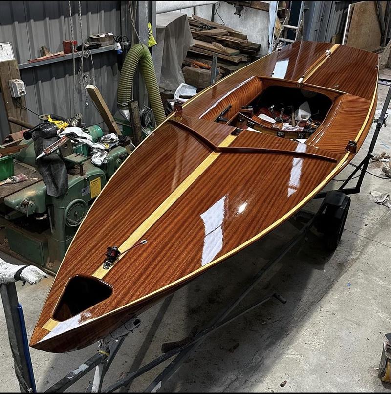 Gilmac restoration - the new deck is varnished - photo © Angus Richardson