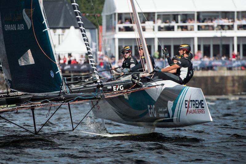 Extreme Sailing Series™ Act 6, Cardiff day 2 photo copyright Vincent Curutchet taken at  and featuring the GC32 class
