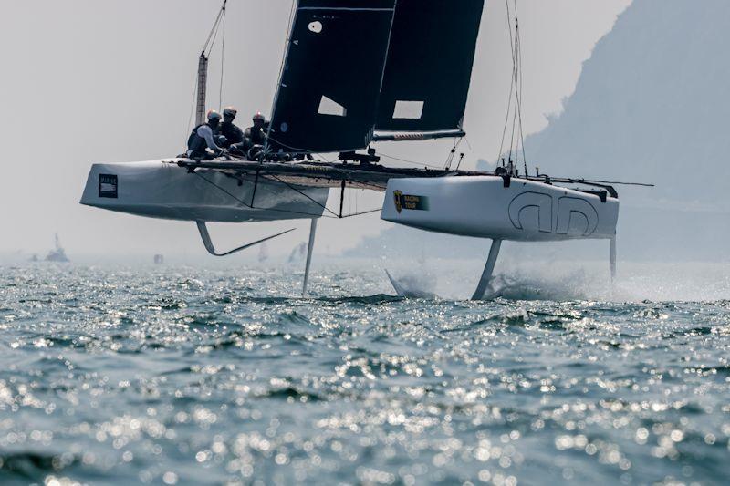 Jason Carroll's Argo didn't win a race but had one of her most consistently good days on day 2 of the GC32 Riva Cup photo copyright Sailing Energy / GC32 Racing Tour taken at Fraglia Vela Riva and featuring the GC32 class
