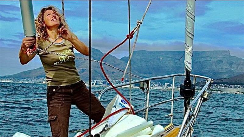Kirsten Neuschäfer (South Africa) has sailed an impressive total of 13000 miles solo on `Minnehaha` already before the start of the GGR 2022 photo copyright Kirsten Neuschäfer Team taken at  and featuring the Golden Globe Race class