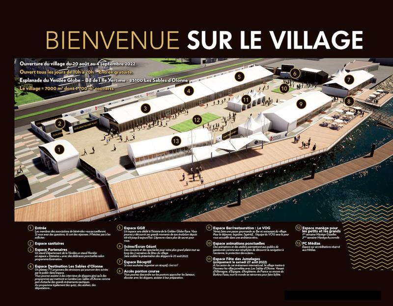 The 2022 Race Village, opening on August 20th, will be bigger with and impressive programme leading to the start of the GGR photo copyright Ville des Sables d'Olonne taken at  and featuring the Golden Globe Race class