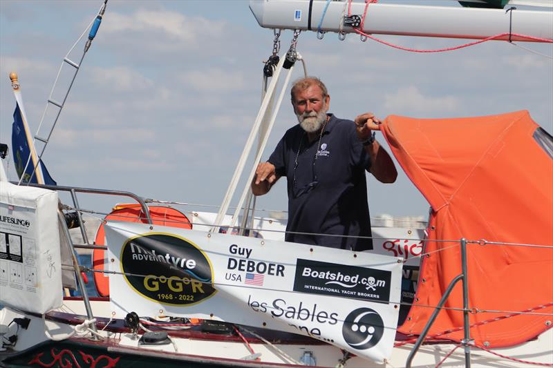 Guy deBoer (USA) was seasick and gashed his leg photo copyright GGR2022 / Etienne Messikommer taken at  and featuring the Golden Globe Race class