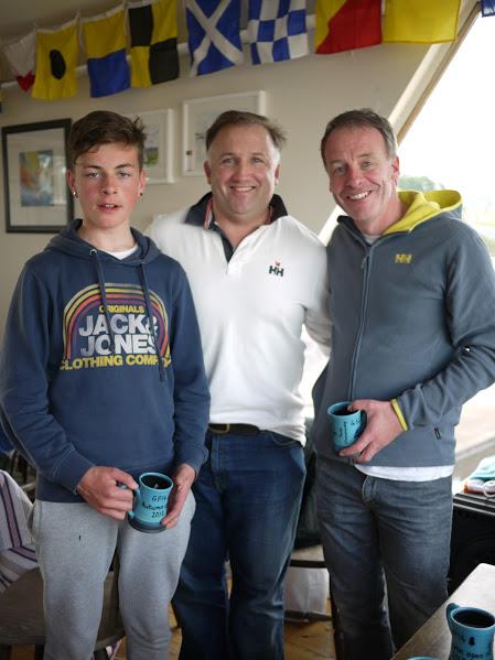 Jack Currin, U16 Champion, with crew Tim Corcoran at the GP14 Irish Youth Championship prize giving photo copyright Laura McFarland taken at Greystones Sailing Club and featuring the GP14 class