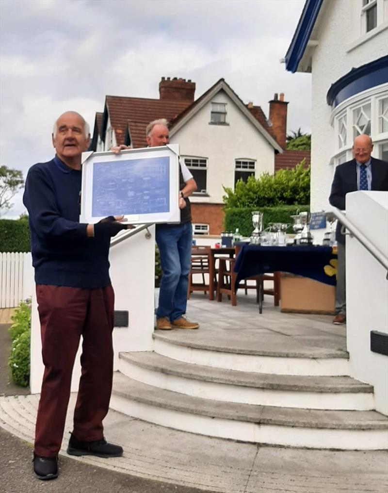 Jimmie McKee recognised for 50 years of service to the GP14 Class in Ireland photo copyright Andrew Johnston taken at Royal North of Ireland Yacht Club and featuring the GP14 class