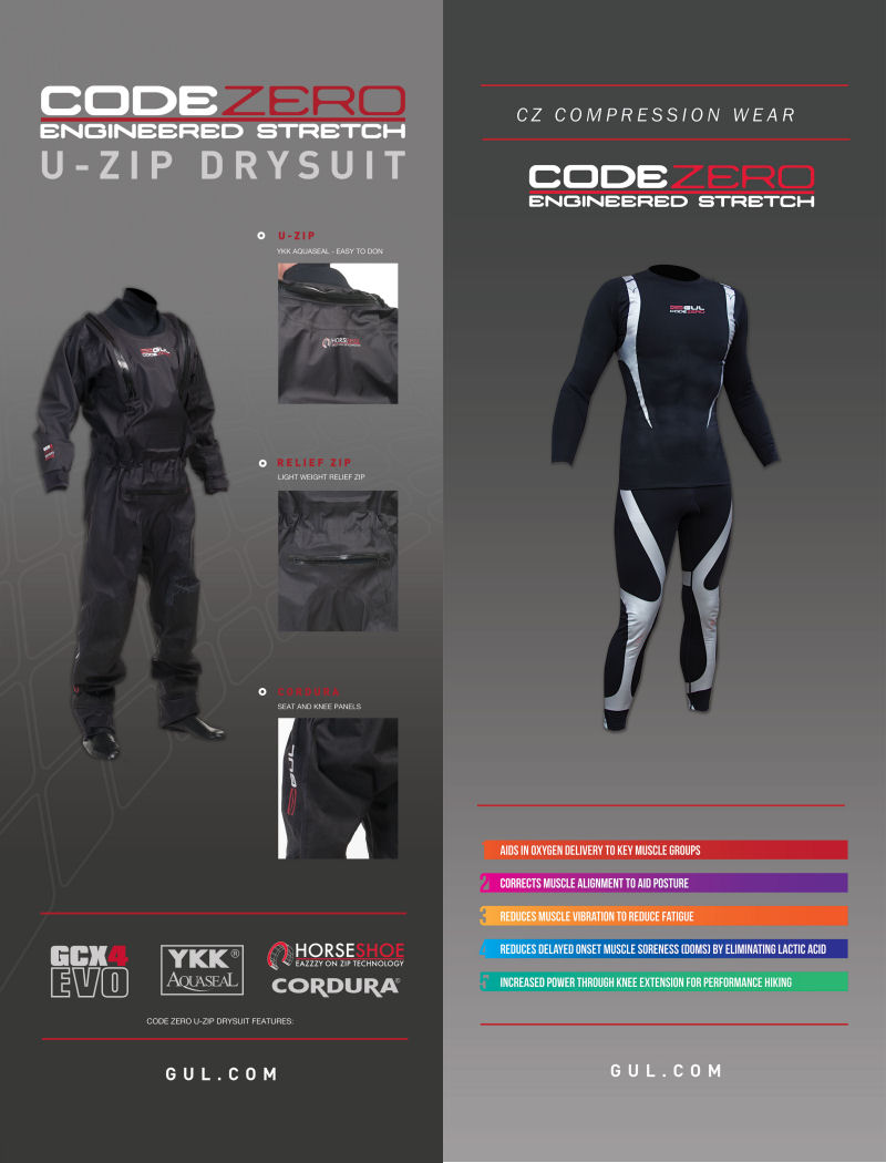 Gul Watersports Code Zero U-Zip Drysuit and Power Matrix Compression Wear photo copyright Gul Watersports taken at  and featuring the  class