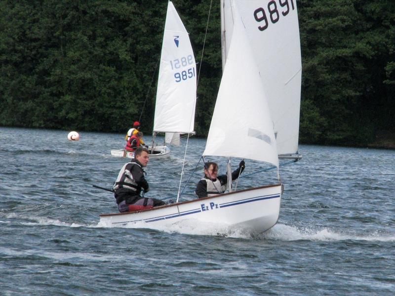 Andy Dale and Amanda Harris win the Heron nationals at Chipstead photo copyright Derek Dodd taken at Chipstead Sailing Club and featuring the Heron class