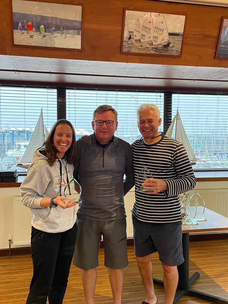 Lloyd Crisp and Claire Marion finish 3rd in the 2022 British National Hobie 16 Championship photo copyright Hazel Beard taken at Poole Yacht Club and featuring the Hobie 16 class