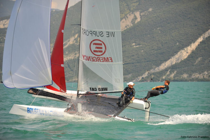Team Bissaro/Cesari win the Italian F18 Championships in their Hobie Wild Cat photo copyright Fabrizio Prandini taken at  and featuring the  class