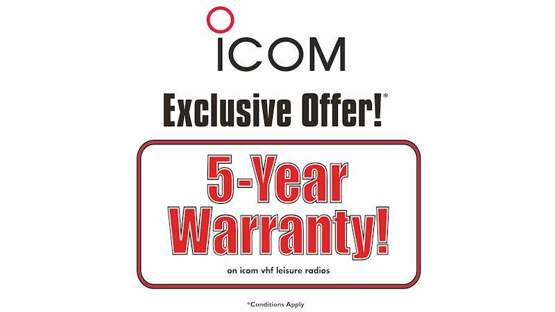 5 Year Warranty on Icom Marine VHF Radios purchased until the end of September 2020 photo copyright ICOM UK taken at  and featuring the  class