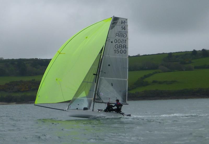 Asymmetric Open at Restronguet photo copyright Bill Bowers taken at Restronguet Sailing Club and featuring the International 14 class