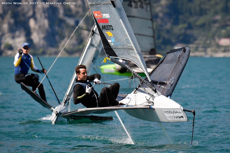 Day 6 of the Moth Worlds on Lake Garda photo copyright Martina Orsini taken at Fraglia Vela Malcesine and featuring the International Moth class