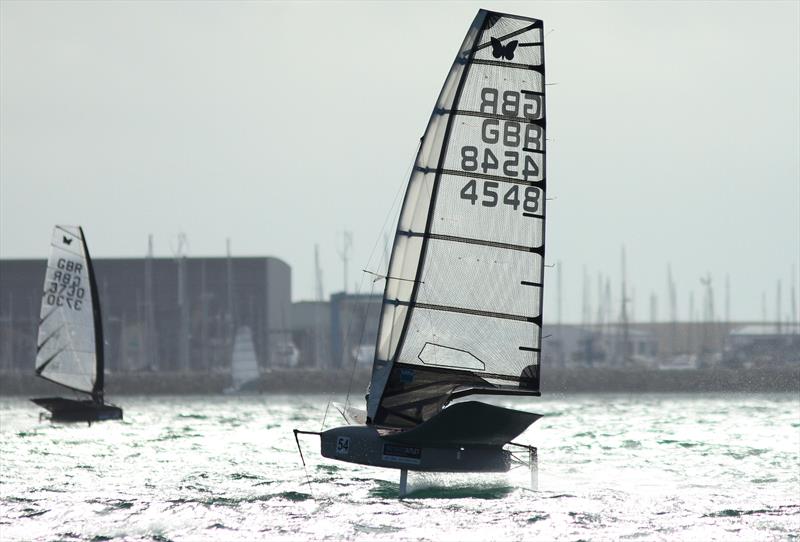 2019 Wetsuit Outlet UK Moth Nationals at Castle Cove SC day 1 photo copyright Mark Jardine / IMCA UK taken at Castle Cove Sailing Club and featuring the International Moth class