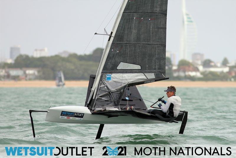 Day 2 of the Wetsuit Outlet UK Moth Nationals 2021 photo copyright Mark Jardine / IMCA UK taken at Stokes Bay Sailing Club and featuring the International Moth class