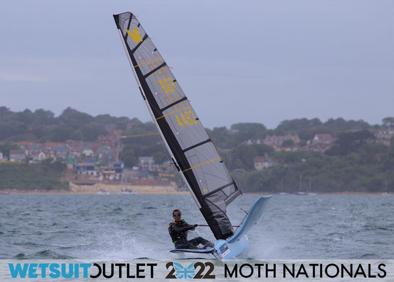Emily Nagel on Day 1 of the 2022 Wetsuit Outlet UK Moth Class Nationals at the WPNSA photo copyright Mark Jardine / IMCA UK taken at Weymouth & Portland Sailing Academy and featuring the International Moth class