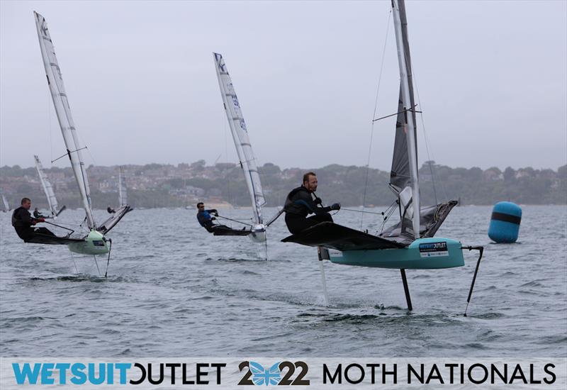 James Phare on Day 1 of the 2022 Wetsuit Outlet UK Moth Class Nationals at the WPNSA photo copyright Mark Jardine / IMCA UK taken at Weymouth & Portland Sailing Academy and featuring the International Moth class