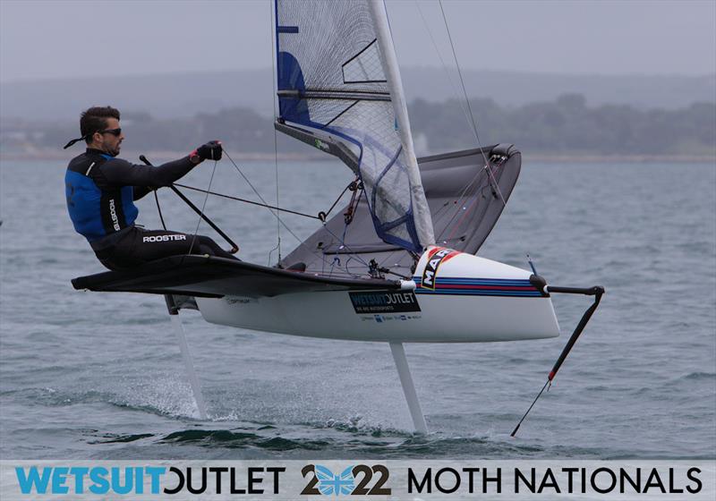 David Jessop on Day 1 of the 2022 Wetsuit Outlet UK Moth Class Nationals at the WPNSA photo copyright Mark Jardine / IMCA UK taken at Weymouth & Portland Sailing Academy and featuring the International Moth class