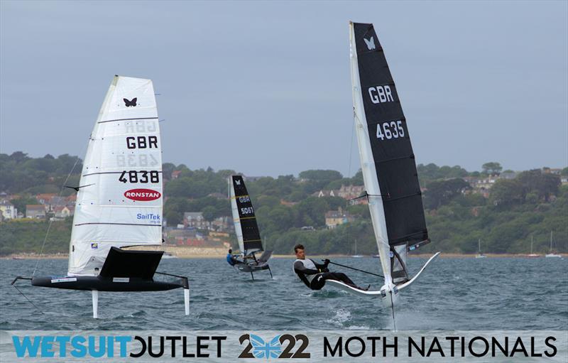 Jack Wetherelll on Day 1 of the 2022 Wetsuit Outlet UK Moth Class Nationals at the WPNSA photo copyright Mark Jardine / IMCA UK taken at Weymouth & Portland Sailing Academy and featuring the International Moth class