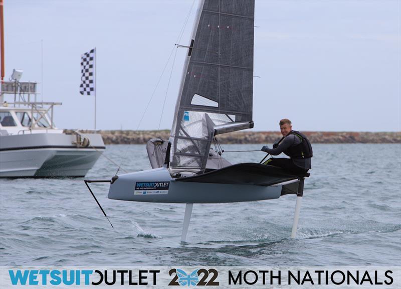 Paul Gliddon on Day 1 of the 2022 Wetsuit Outlet UK Moth Class Nationals at the WPNSA photo copyright Mark Jardine / IMCA UK taken at Weymouth & Portland Sailing Academy and featuring the International Moth class