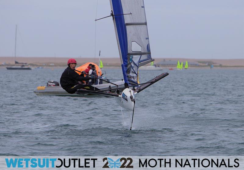 Paul Beard on Day 1 of the 2022 Wetsuit Outlet UK Moth Class Nationals at the WPNSA photo copyright Mark Jardine / IMCA UK taken at Weymouth & Portland Sailing Academy and featuring the International Moth class