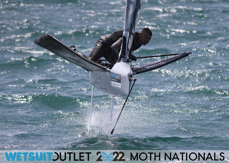 Paul Gliddon on Day 2 of the 2022 Wetsuit Outlet UK Moth Class Nationals at the WPNSA photo copyright Mark Jardine / IMCA UK taken at Weymouth & Portland Sailing Academy and featuring the International Moth class
