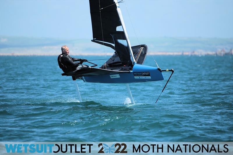 Graham Bridle on Day 3 of the 2022 Wetsuit Outlet UK Moth Class Nationals at the WPNSA photo copyright Mark Jardine / IMCA UK taken at Weymouth & Portland Sailing Academy and featuring the International Moth class