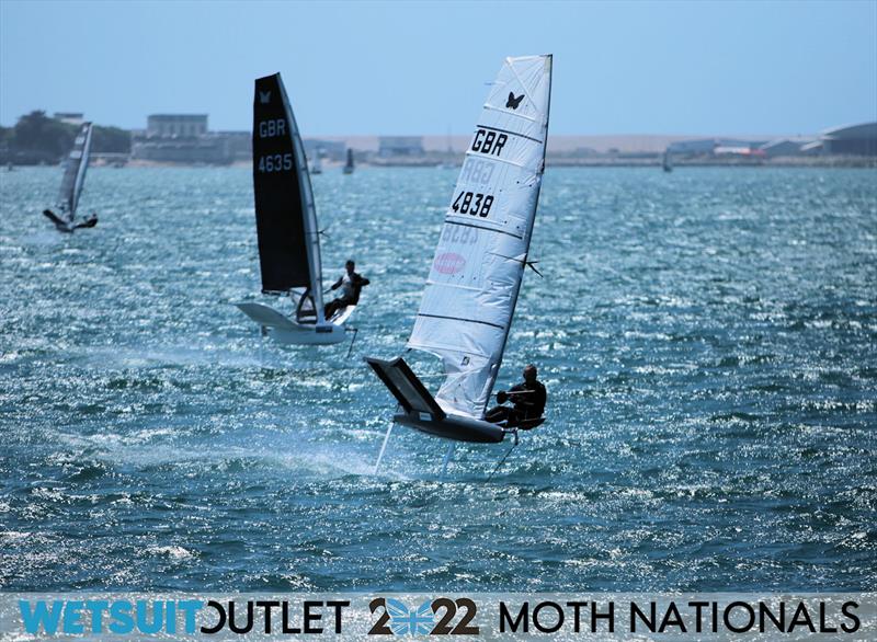 Jason Belben on Day 3 of the 2022 Wetsuit Outlet UK Moth Class Nationals at the WPNSA photo copyright Mark Jardine / IMCA UK taken at Weymouth & Portland Sailing Academy and featuring the International Moth class