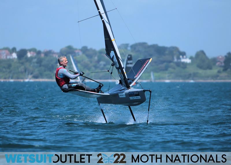 Mike Lennon on Day 3 of the 2022 Wetsuit Outlet UK Moth Class Nationals at the WPNSA photo copyright Mark Jardine / IMCA UK taken at Weymouth & Portland Sailing Academy and featuring the International Moth class