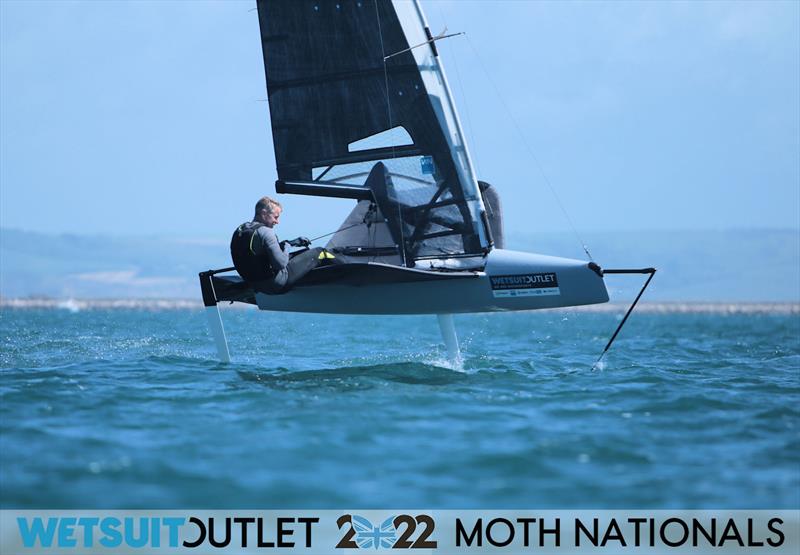 Paul Gliddon on Day 3 of the 2022 Wetsuit Outlet UK Moth Class Nationals at the WPNSA photo copyright Mark Jardine / IMCA UK taken at Weymouth & Portland Sailing Academy and featuring the International Moth class