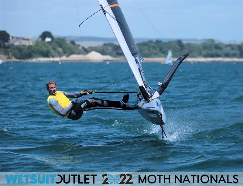 Simon Hiscocks wins the 2022 Wetsuit Outlet UK Moth Class Nationals at the WPNSA photo copyright Mark Jardine / IMCA UK taken at Weymouth & Portland Sailing Academy and featuring the International Moth class