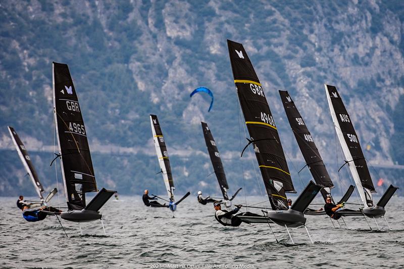 International Moths at the 10th Anniversary Foiling Week photo copyright Martina Orsini / We Are Foiling Media taken at Fraglia Vela Malcesine and featuring the International Moth class
