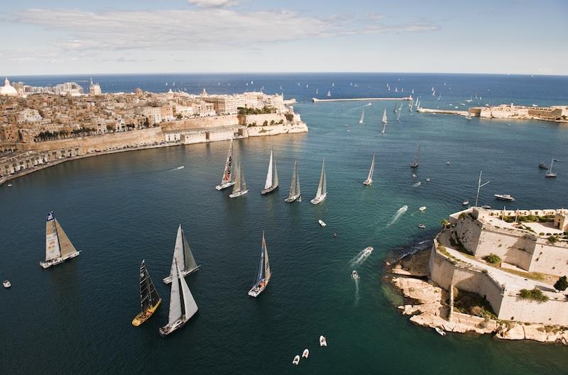 Start of the Rolex Middle Sea Race photo copyright Kurt Arrigo / Rolex taken at Royal Malta Yacht Club and featuring the IRC class