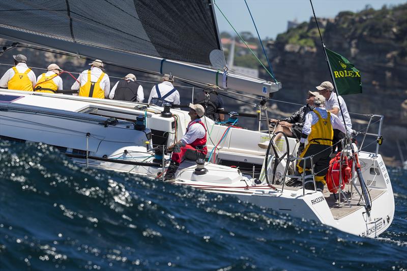 The Black Sheep crew were happy campers this afternoon in the Rolex Sydney Hobart photo copyright Carlo Borlenghi / Rolex taken at Cruising Yacht Club of Australia and featuring the IRC class