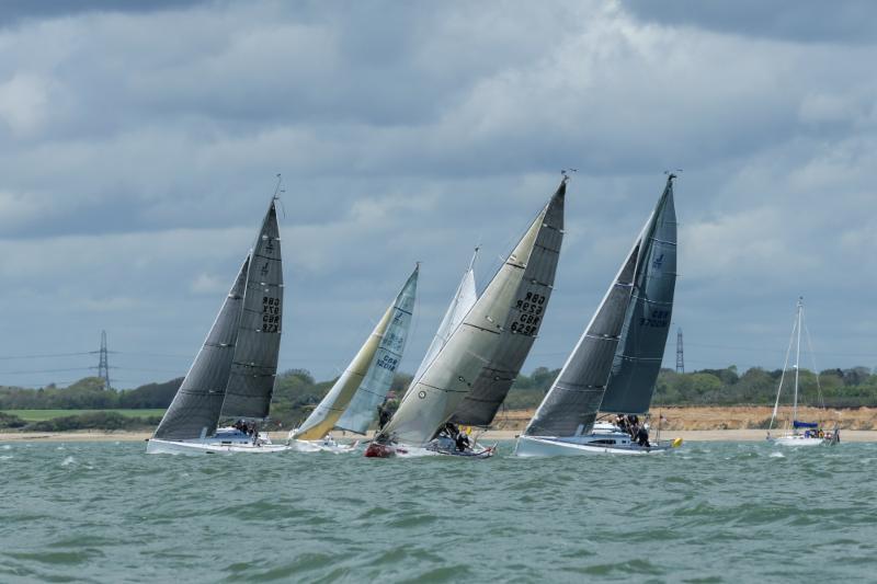 Black Jack II (left) won the start in IRC 3 and went on to win the race on day 1 of the Harken May Regatta at the Royal Southern YC photo copyright Jay Haysey / www.globalshots.co.uk taken at Royal Southern Yacht Club and featuring the IRC class